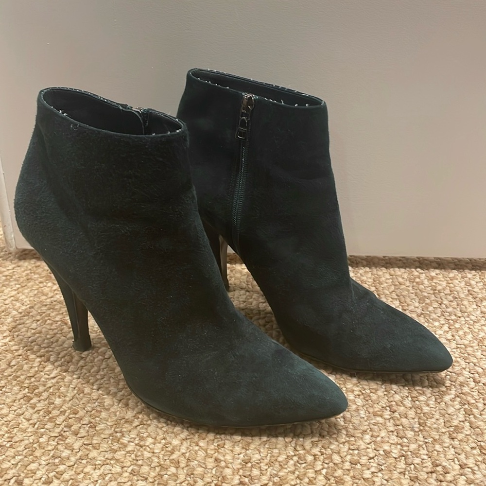 Prada suede high heel boots. In excellent condition.